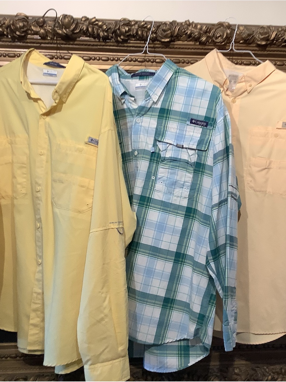 Trio of Columbia PFG (performance fishing gear) LS Shirts - size XL/TG